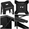 Yaheetech 24" Set of 4 Metal Counter Height Backless Stackable Bar Stools Indoor/Outdoor - 4 of 4