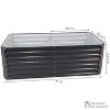 Sunnydaze Outdoor Vegetable or Flower Galvalume Steel Raised Garden Bed for Backyard or Garden - Rectangle - 71" - 4 of 4