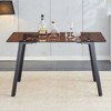 NicBex Dining Table 51" Modern Tempered Glass Rectangular Dining Table with Metal Legs for Dining room - 4 of 4