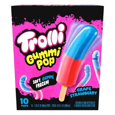 Trolli Gummi Frozen Pop Grape Strawberry - 16.5 fl oz/10ct