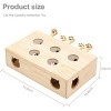 Mewoofun Pet Toy Cat Toys Kitten Toys, Interactive Whack A Mole Solid Wood Toy, Cat Toy for Indoor Cat Kitty, Brown, 13.2"*10.2"*3.9" - 3 of 4