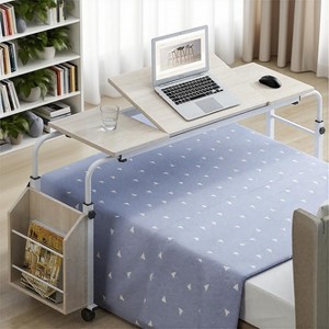 47.24" Steel Overbed Table w/ Locking Wheels - Adjustable Medical Desk & Dining Surface for Hospital/Home, Kid-to-Adult Safe - 1 of 4