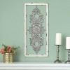 Stratton Home Decor 36 Inch Natural Wood and Metal Wall Panel with Distressed Finish for Traditional, Farmhouse, Rustic, or Eclectic Home Design, Gray - 4 of 4