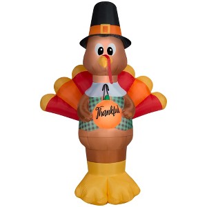 Gemmy Airblown Inflatable Thankful Turkey Giant, 10 ft Tall, Multi - 1 of 4