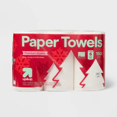 Holiday Make-A-Size Paper Towels - 150 sheets - 6 Triple Rolls - up&up™