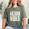 Autumn Vibes Block Distressed - Women's Garment Dyed Graphic T-Shirt - 3 of 4