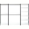 HomeStock Fiona 111 in. W White Freestanding 3 Tower System 7 -Shelf Walk in Wood Closet System with Metal Frame - 3 of 4