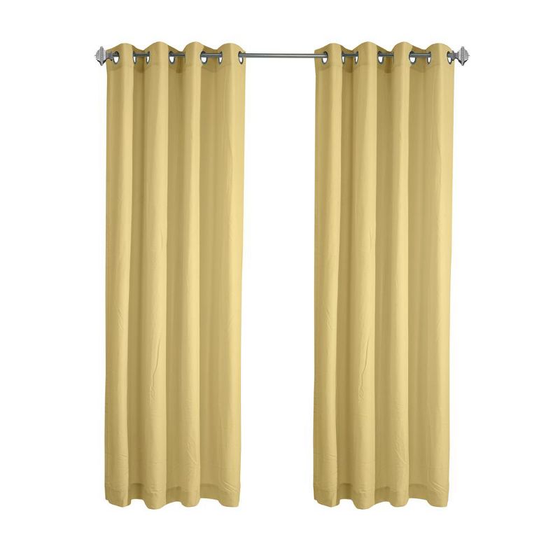 Habitat Harmony Light Filtering Crinkled Texture on Supple Drapeable Flowing Fabric Grommet Curtain Panel Yellow, 2 of 6