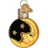 Old World Christmas Mini Glass Blown Ornament for Christmas Tree, Moon - 3 of 4