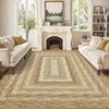 Area Rugs for Living Room Large Soft Washable Rug Cottage Rustic Braided Print Floor Cover Non Slip Non Shedding Stain - 2 of 4