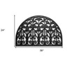 HomeRoots 24" X 36" Black Rubber Scrollwork Outdoor Semi Circle Door Mat - 3 of 3