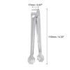 Unique Bargains Stainless Steel Ice Serving Tongs 4.5 Inch Silver 6 Pcs - image 2 of 4