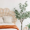 6 ft Artificial Fake Tree - HOMLUX™: Faux Eucalyptus Tree, Woven Seagrass Basket - 3 of 4