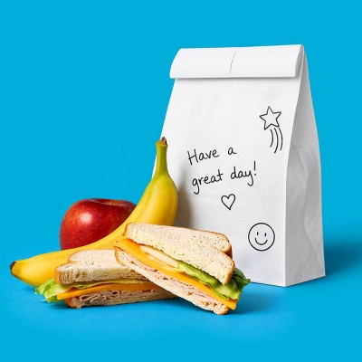 White Lunch Storage Bags - Decorate Your Bag - 50ct - up&up™