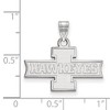 Black Bow Jewelry 10k White Gold Iowa Hawkeyes NCAA Small Pendant - 2 of 3