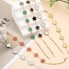 Four Leaf Clover Bracelet for Women 18K Gold Plated Stainless Steel Lucky 4 Leaf Gold Link Bracelet Jewelry Gift for Women - 4 of 4