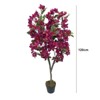 4 Ft Artificial Bougainvillea Tree, Tall Potted Fake Bougainvillea Trees, Real Touch Leaves, Rose Red Artificial Tree, for Home, Office - 3 of 4