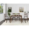 5-Piece Dining Set with Rectangular Wooden Table and 4 Upholstered Chairs - 2 of 4