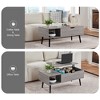 Syemin End Table, Wood Lift Top Coffee Table with Hidden Compartment and Storage Shelf for Living Room, Reception Room, Gray, 39.49"*19.69"*17.26" - 2 of 4