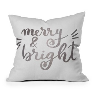 16"x16" Angela Minca Merry and Bright Square Throw Pillow Gray - Deny Designs - 1 of 4