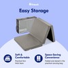 hauck Foldable Portable 2.36 Inch Thick Sleeper Foam Mattress for Kids, Toddler Nap Pad, Travel Bed, Play Mat, 24 by 47 Inches, Gray - 3 of 4