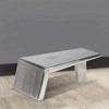Coffee Table Silver Aluminum Industrial Coffee Table - 4 of 4