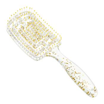 Unique Bargains Detangling Brush Paddle Hair Brush for Curly Straight Wavy Hair Clear