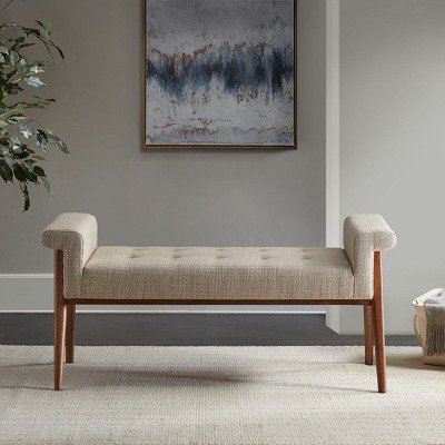 CAVINAS Ottoman Bench Storage Organizer Ottoman Upholstered Accent Bench