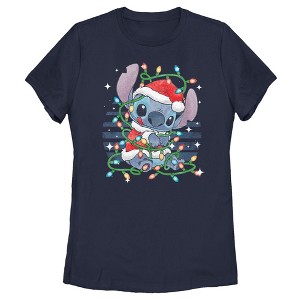 Women's Lilo & Stitch Playing with Lights T-Shirt - 1 of 4