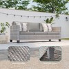 Sonkuki 6-Piece Patio Conversation Set Outdoor Wicker Rattan Furniture Set with Coffee Table - 3 of 4