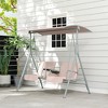 Maggift Patio Accent Chairs, Double Swing Decorative Chair with Thick Heavy Duty Metal Stand for Lawn and Garden, Beige, 68.9"*44.1"*65" - 3 of 4