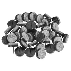 Unique Bargains Heavy Thickening Nail-on Furniture Felt Pads Black - 1 of 4