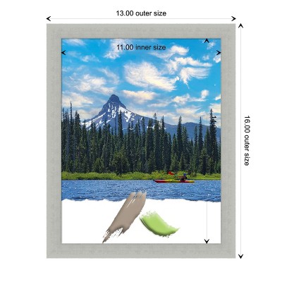 Silver Leaf Distressed Wood 11x14 Wall Picture Frame