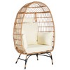 Dexmalle Patio Oversized Rattan Egg Chair Lounge Basket with 4 Cushions for Indoor Outdoor - 4 of 4