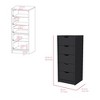 Kumasinova 5-Drawer Narrow Chest of Drawers, Tall Dresser, Slim Storage Cabinet for Bedroom, Closet & Small Spaces - 3 of 4