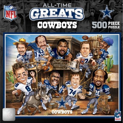 Dallas Cowboys Gift Pack - 500pc Puzzle, Framed Logo, Putter Cover, Sign,  Book