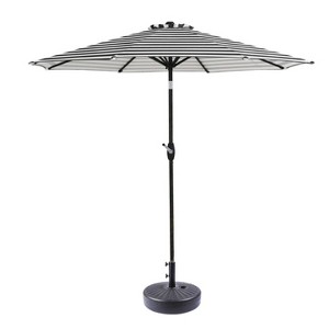 WestinTrends 9 Ft Outdoor Patio Market Umbrella with Black Round Base - 1 of 4