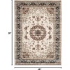 Oriental Medallion Rug - Kid and pet friendly washable vintage floral carpet with non-slip backing - 2 of 4