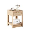 VYNXARIA 15.75" Rattan End table with drawer, Modern nightstand, side table for living room, bedroom - 2 of 4