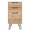 Augusta Light Dresser, Hairpin Legs, Superior Top,Three Drawers -Light Oak - 2 of 4