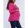Women's Smocked Square Neck Long Sleeve Babydoll Maternity Top | Motherhood Maternity - 3 of 4