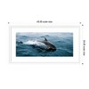 Kate and Laurel Framed Art Dolphin Skipping along in the Ocean Panel by Michael Schauer, 43x24, Oliver White Narrow - 2 of 4