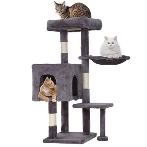 BestMassage Cat Tree 36 inch Tall Cat Tower for Indoor Cats with Cat Scratching Post Multiple Platforms Cozy Condo and Hanging Toy - 1 of 4