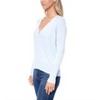 Women's Surplice Ribbed Faux Wrap V Neck Sweater - Elodie - 2 of 3