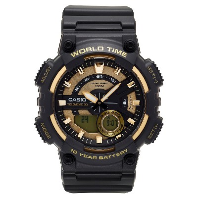 casio gold and black watch
