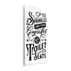 Stupell Industries Humorous Bathroom Toilet Seat Phrase Vintage Typography Wall Plaque Art - 2 of 4