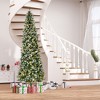 HOMCOM 9 FT Pre-Lit Snow-Dipped Artificial Christmas Tree with Realistic Branches, 460 LED Lights, Pine Cones, Red Berries and 1298 Tips - 2 of 4