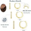 Small Sterling Silver Huggie Hoop Earrings Set for Women, 14K Gold Plated Hoops Stacks for Multiple Piercings - 4 of 4
