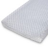 The Peanutshell Minky Dot Solid Changing Pad Covers - Gray/White 2pk - image 2 of 4