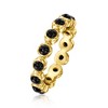 Ross-Simons Onyx Eternity Band in 18kt Gold Over Sterling - 3 of 4